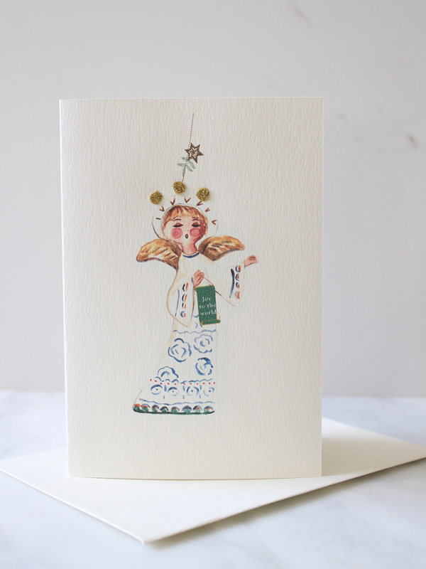 Elena Deshmukh Greeting Cards at Sally Bourne Interiors Muswell Hill Christmas Angel Card Christmas Cards